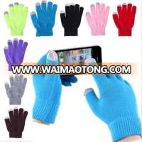 Supply Youch ONE SIZE Men Women Touch Screen Gloves Smart Phone Tablet Winter Knit Warmer Touch Mittens-----Accept Custom Logo