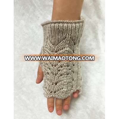 Fashion China yiwu manufacture new arrival crochet mohair acrylic womens winter half finger knitted factory gloves